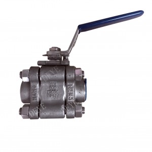 Cast Alloy20 steel ball valve with 3pc body
