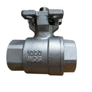 Alloy20 steel ball valve with 2pc body