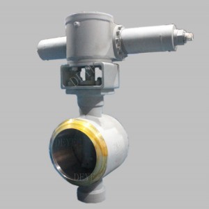 triple offset high pressure 900LBS Butterfly Valve with BW ends