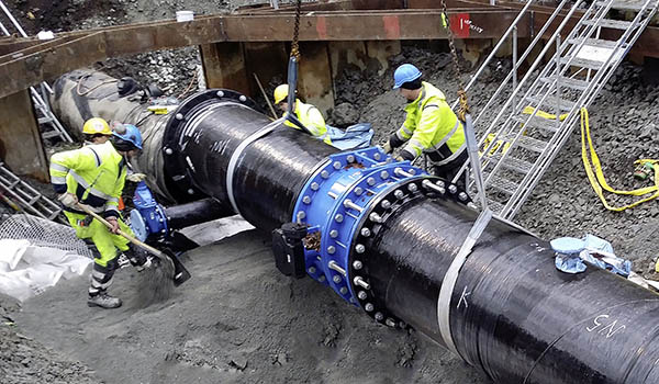 1-Double eccentric butterfly valves installation