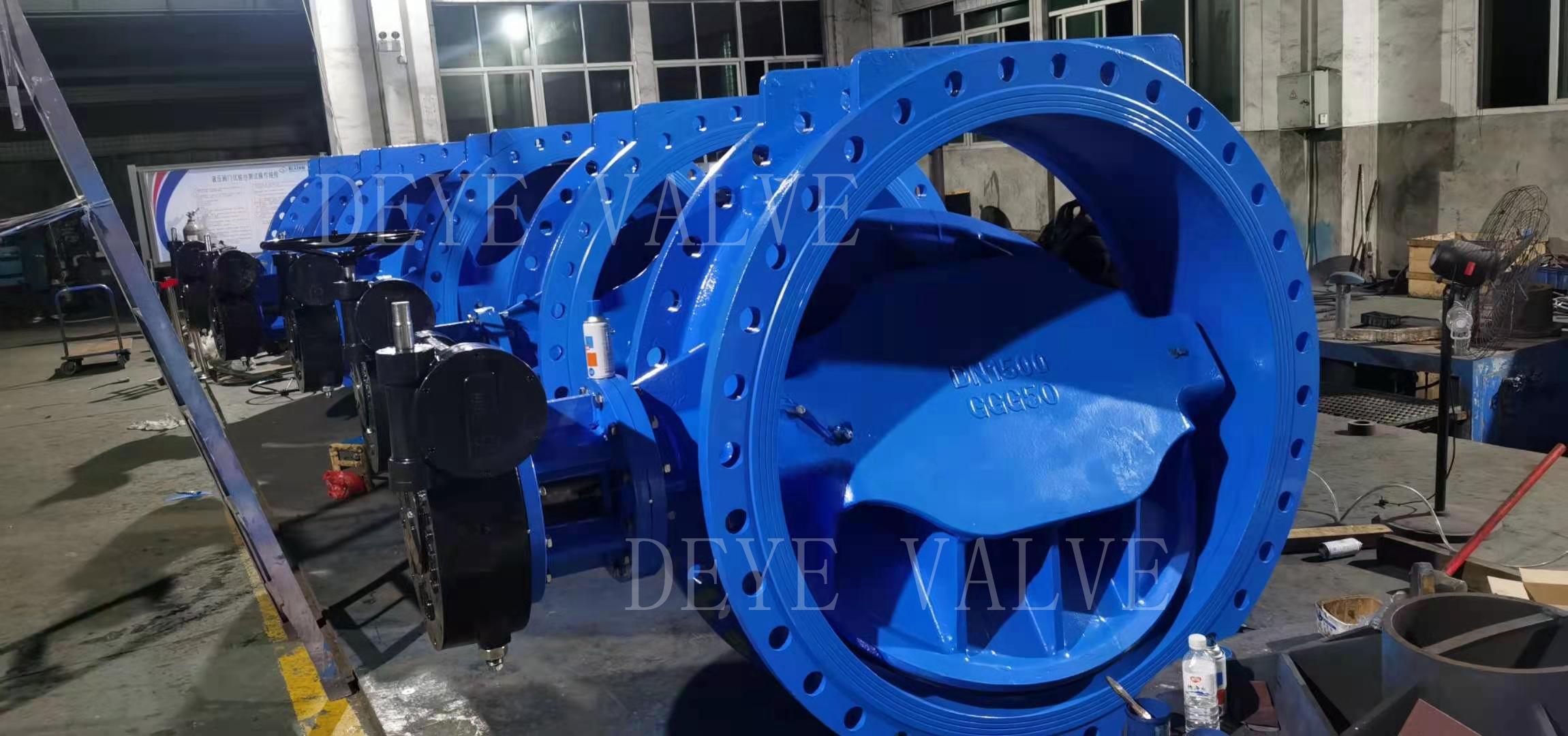 large size Double Eccentric valves for Civil Water project
