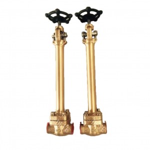 Cryogenic bronze gate valve with extended stem BRZ-GV-1-2-L
