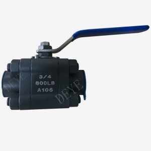 A105 forged 800LBS 3-pcs ball valve with NPT